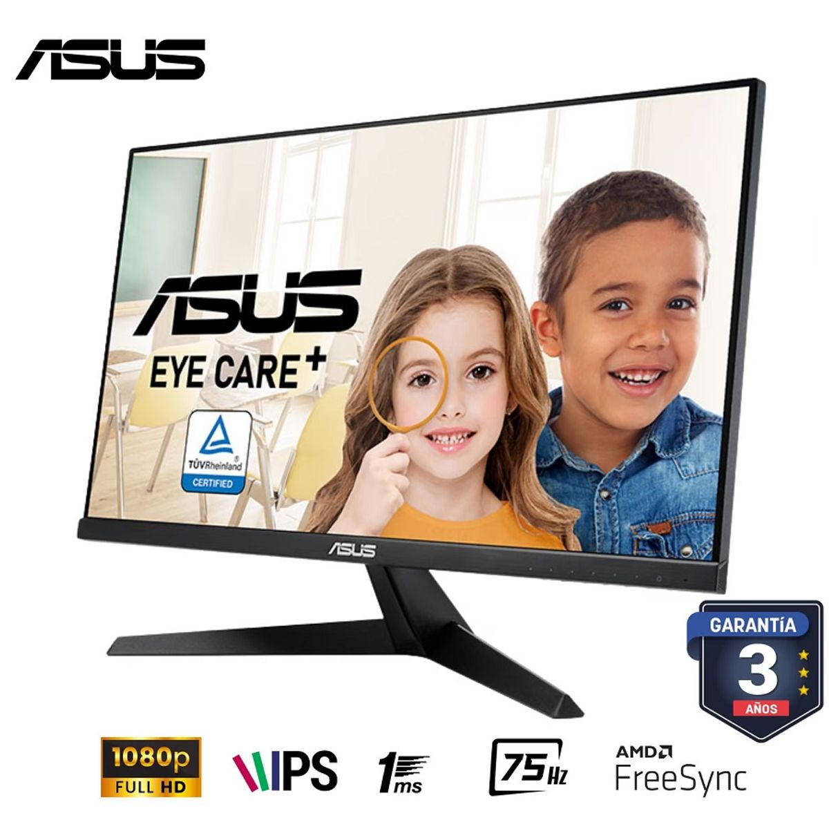 ASUS - Monitor ASUS VY249HE-W 24 FHD IPS Blanco 75hz1ms Eye CareHDMI-VGA