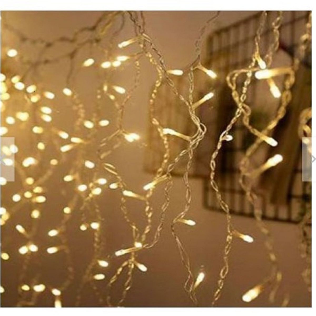 GENERICO - Cortina Tira de 320 Luces LED Navideñas Cálidas 3m x 3m