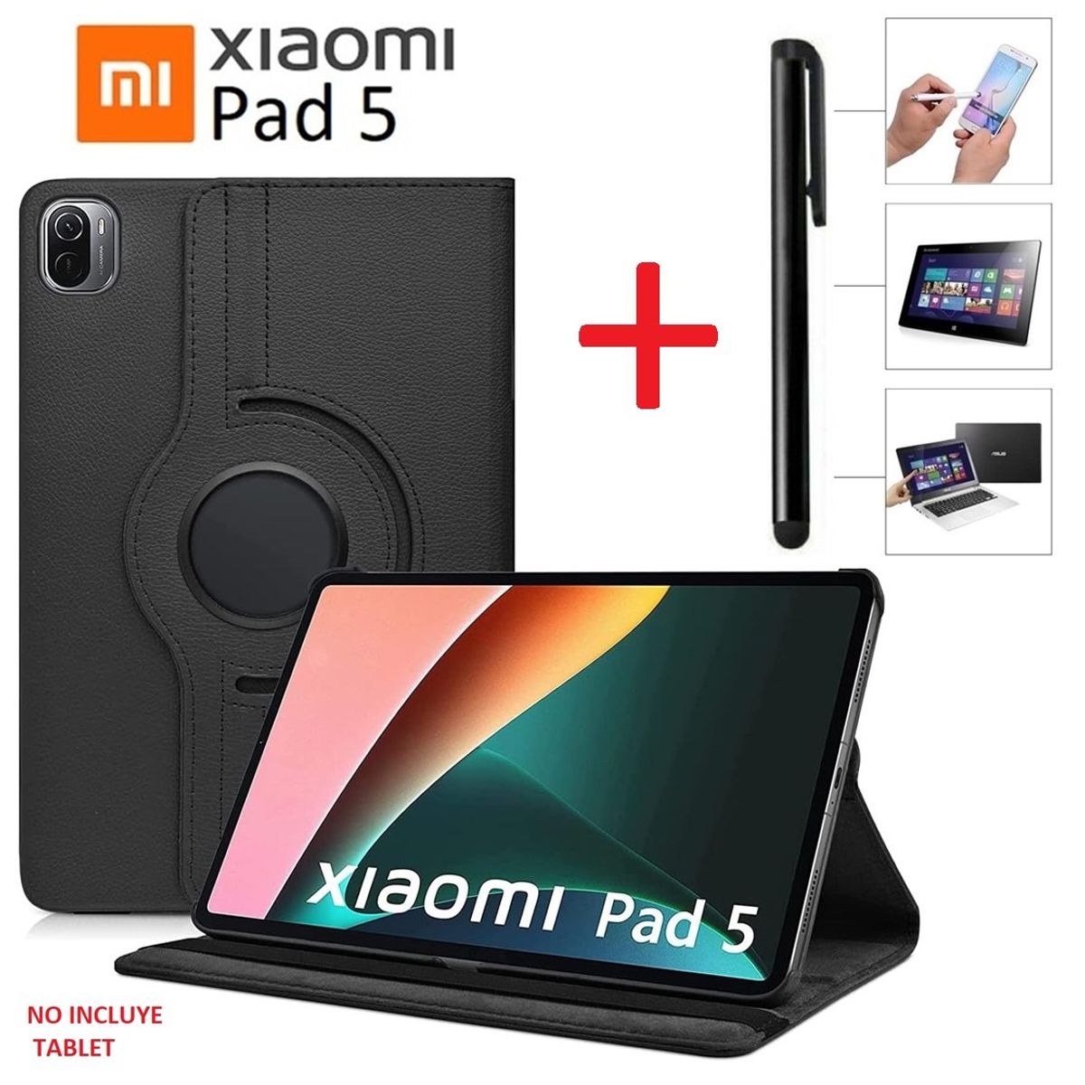 GENERICO - Funda Giratoria 360° + Lapiz Optico para Xiaomi Pad 5 11.0 2021 Case