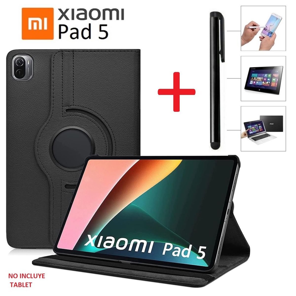 GENERICO - Funda Giratoria 360° + Lapiz Optico para Xiaomi Pad 5 11.0 2021 Case