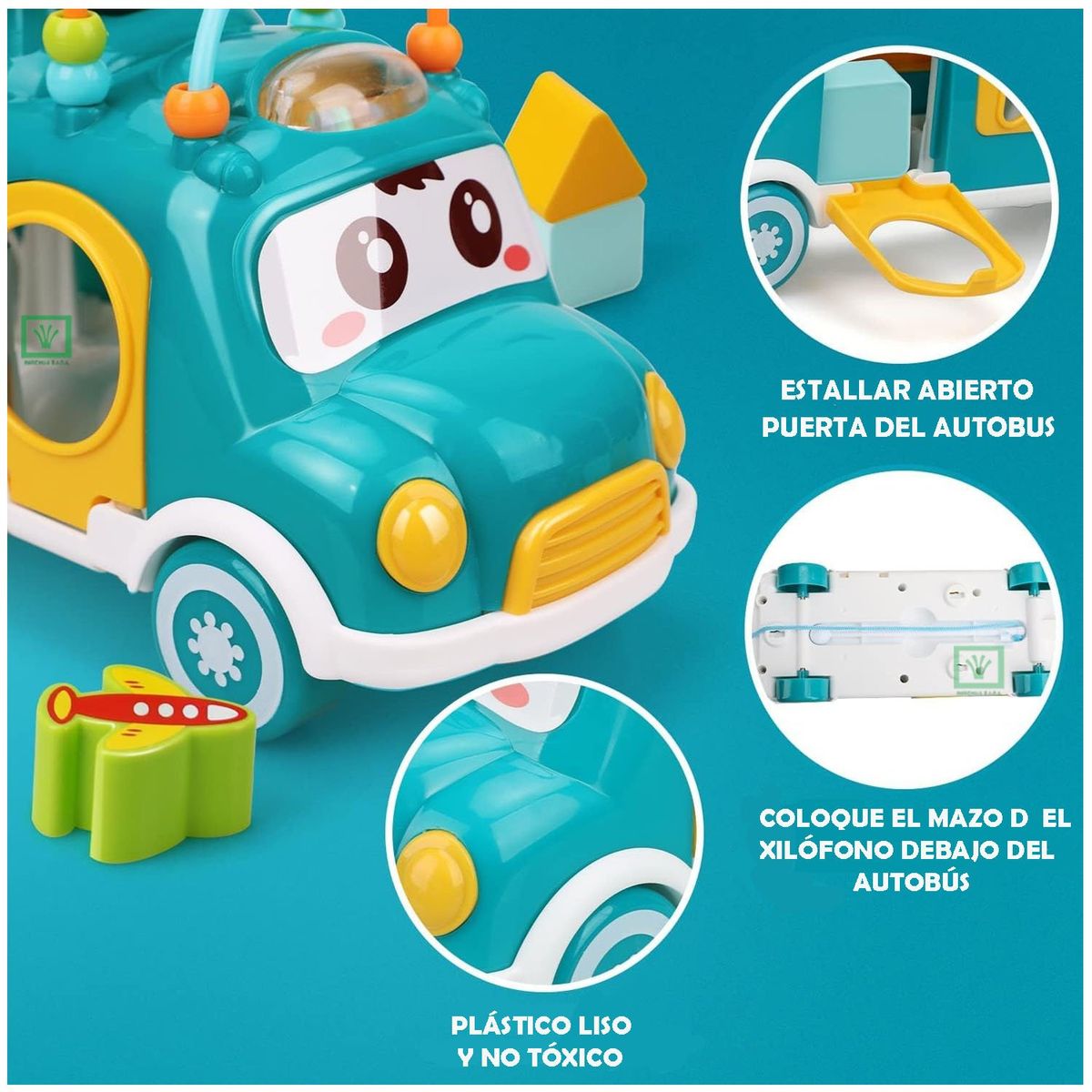 IDEAL - Camioncito Musical Xilofono y Bloques De Construcción Niño