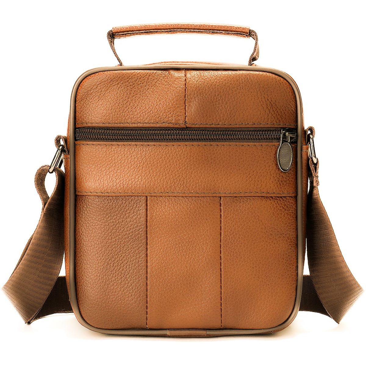 GENERICO - Práctico morral de cuero vacuno 6107