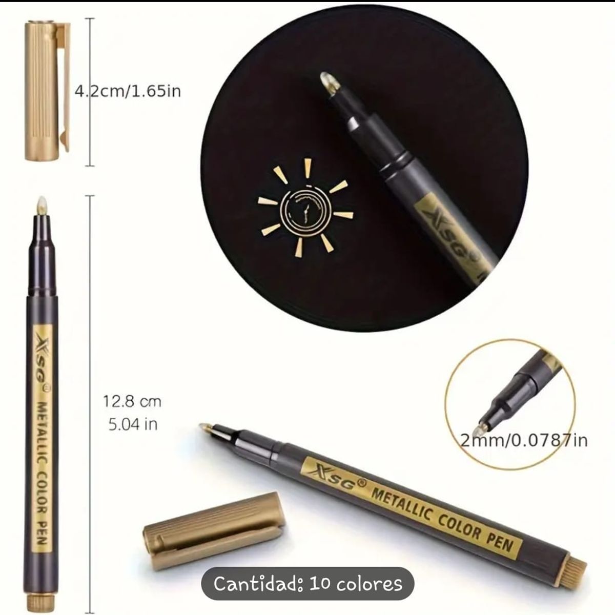 GENERICO - PLUMONES  METALICOS X 10 UND