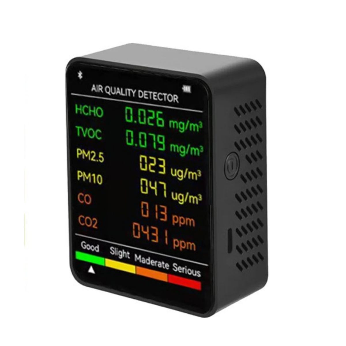 GENERICO - Medidor De Calidad De Aire 6 En 1 Dióxido De Carbono Co2