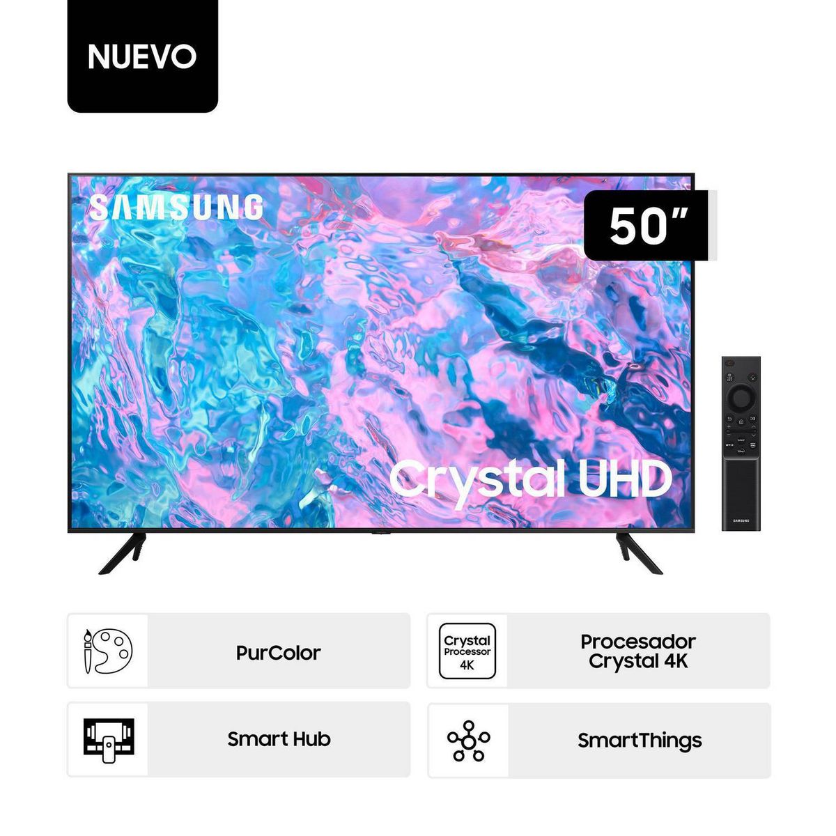 SAMSUNG - Televisor Samsung Smart 50 UHD 4K 50CU7000