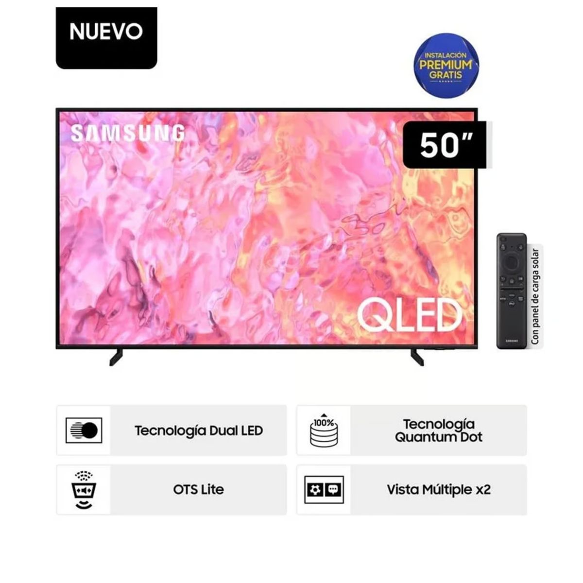 SAMSUNG - Televisor Samsung 50” QLED 4K UHD Smart TV QN50Q60CAGXPE