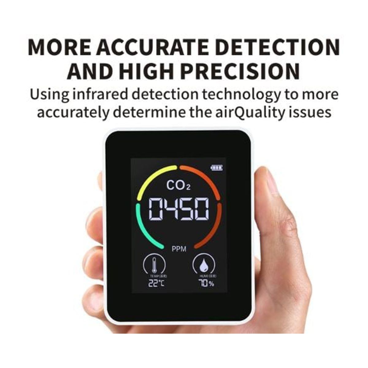 GENERICO - Medidor de Dióxido de Carbono CO2  3 EN 1