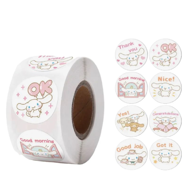 GENERICO - 100 stickers en rollo kawaii 8