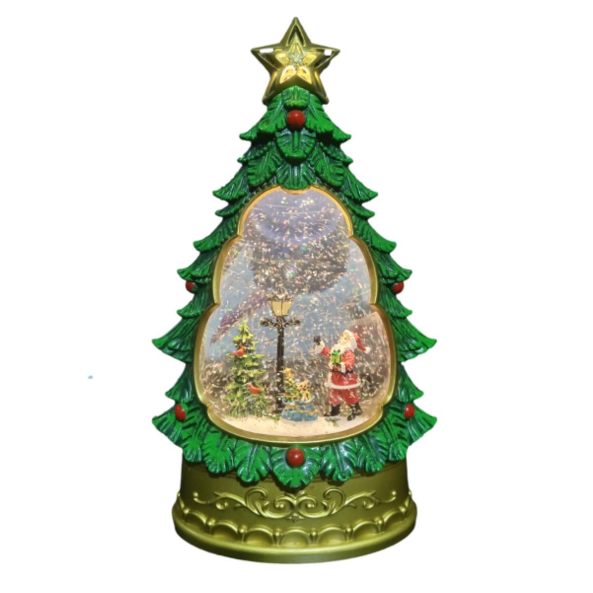 GENERICO - Lampara Papa Noel Adorno navideño Arbol de Navidad con Luces