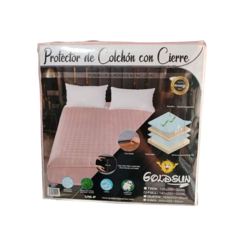 CUTE - FORRO DE COLCHÓN IMPERMEABLE DE 2 PLAZAS