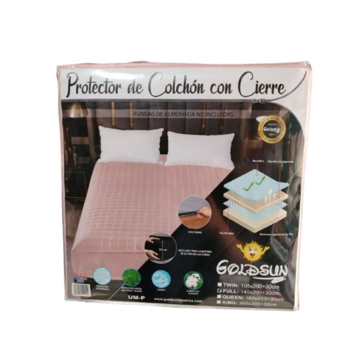 CUTE - FORRO DE COLCHÓN IMPERMEABLE DE 1.5 PLAZAS