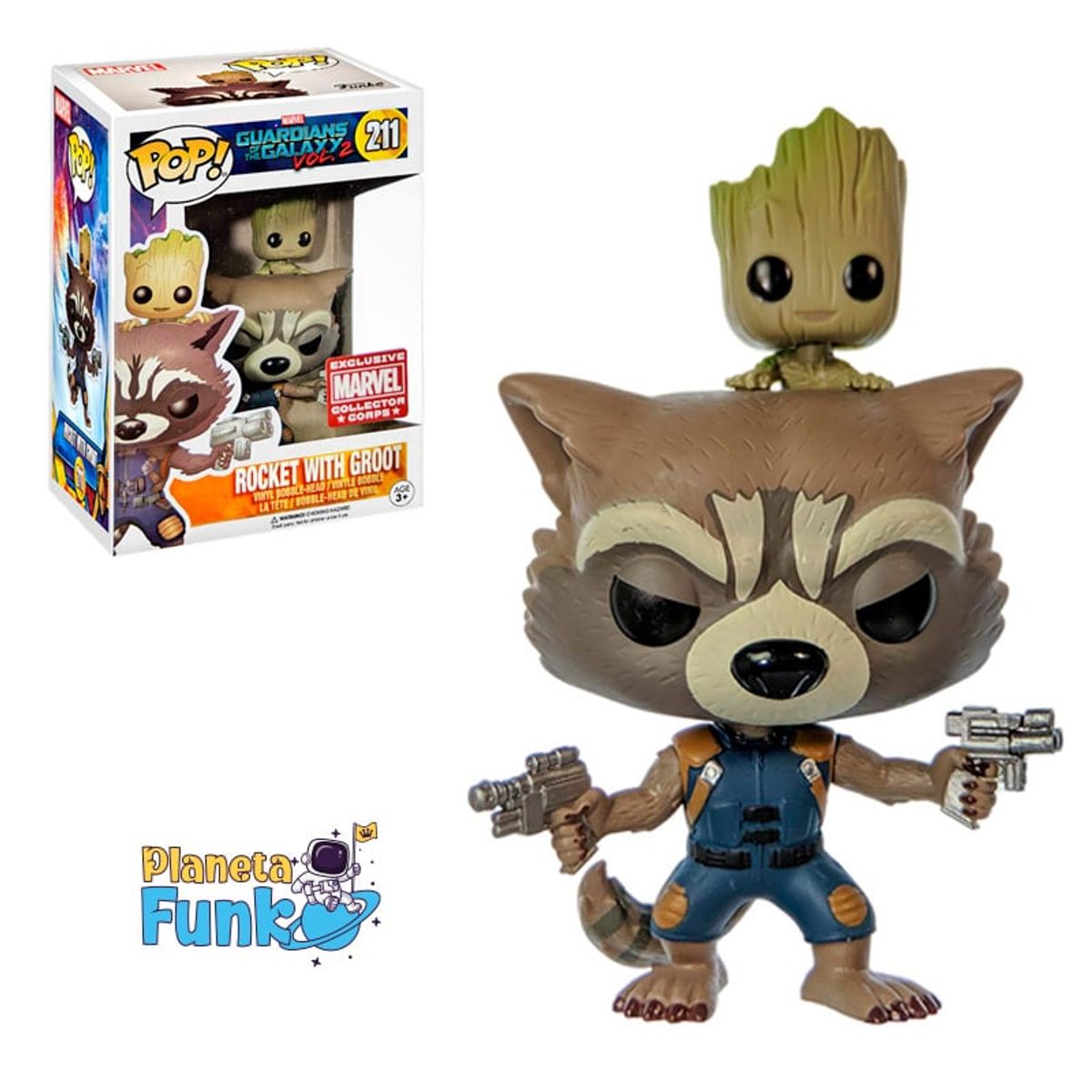 FUNKO - ROCKET CON GROOT GUARDIANES DE LA GALAXIA 2