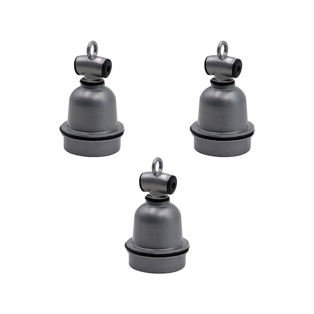 GENERICO - PACK X3 SOCKET CERÁMICO E27 PARA FOCO INFRARROJO GANADO