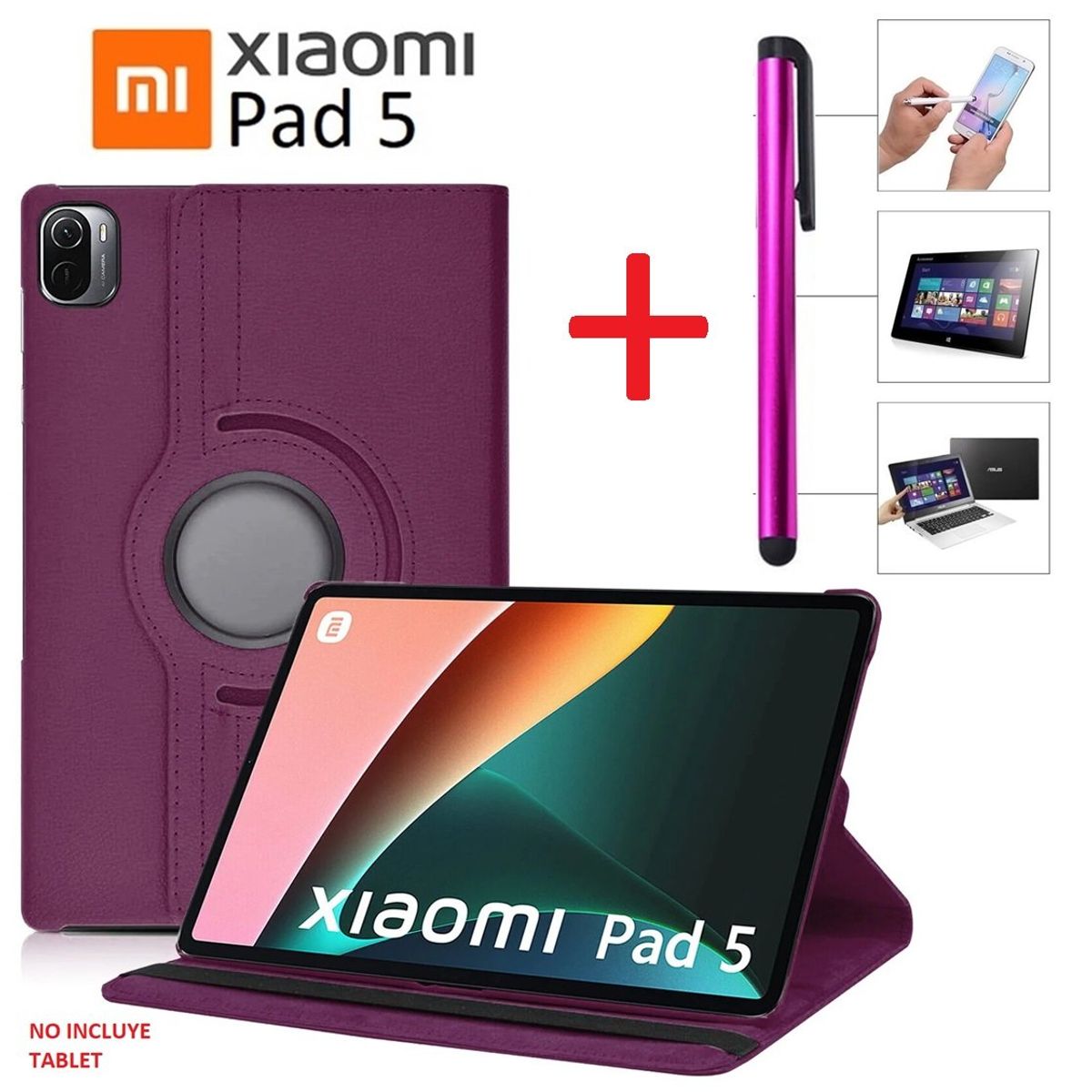 GENERICO - Funda Giratoria 360° + Lapiz Optico para Xiaomi Pad 5 11.0 2021 Case