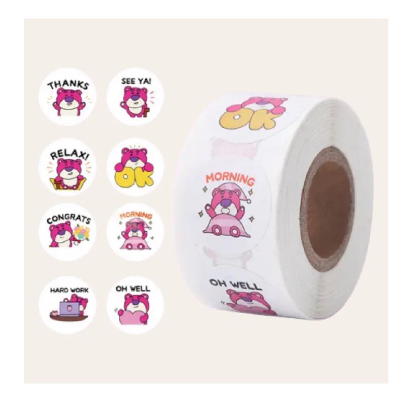 GENERICO - 100 stickers en rollo kawaii 16
