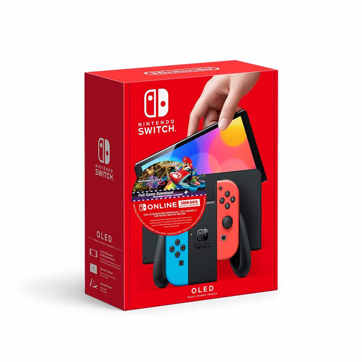 NINTENDO - Nintendo Switch Oled Neon Mario Kart 8 + 3 Meses Suscripcion Online