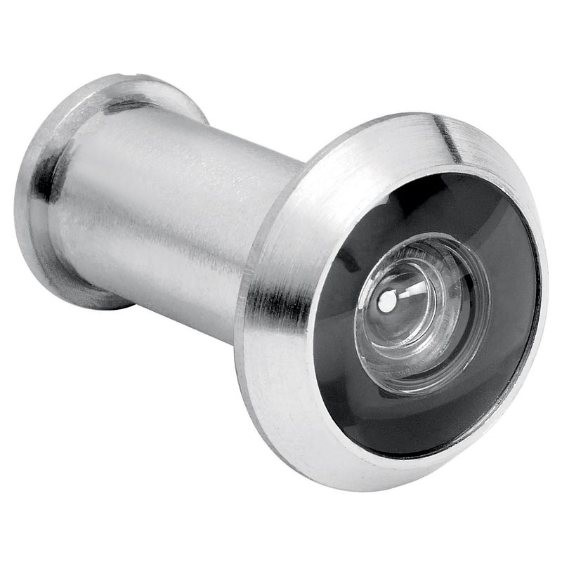 HERMEX - Mirilla Visor Lente de Vidrio para Puerta Cromo Mate 43674 Hermex