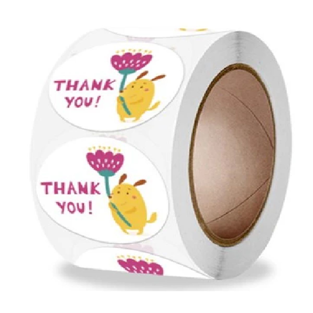 GENERICO - 100 stickers en rollo thank you, gracias 10