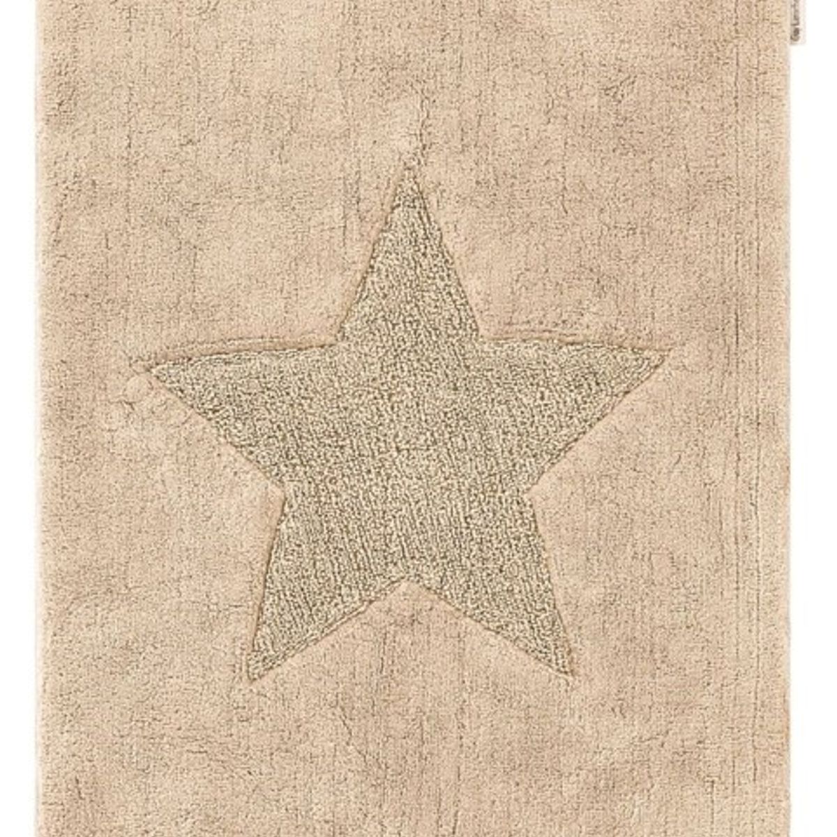 NATHAN - Alfombra Infantil Lana Beige Estrella 180x130