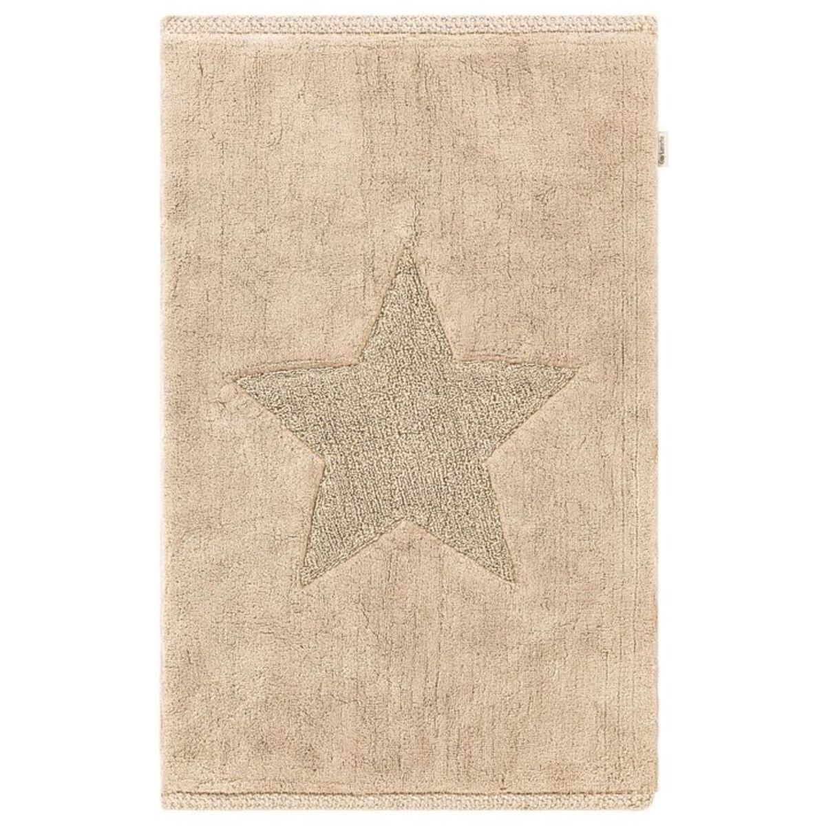 NATHAN - Alfombra Infantil Lana Beige Estrella 180x130