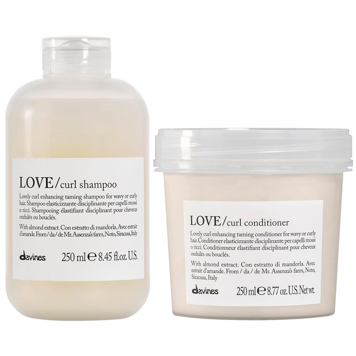 DAVINES - Shampoo Elastizante 250ml + Acondicionador Davines Love Curl