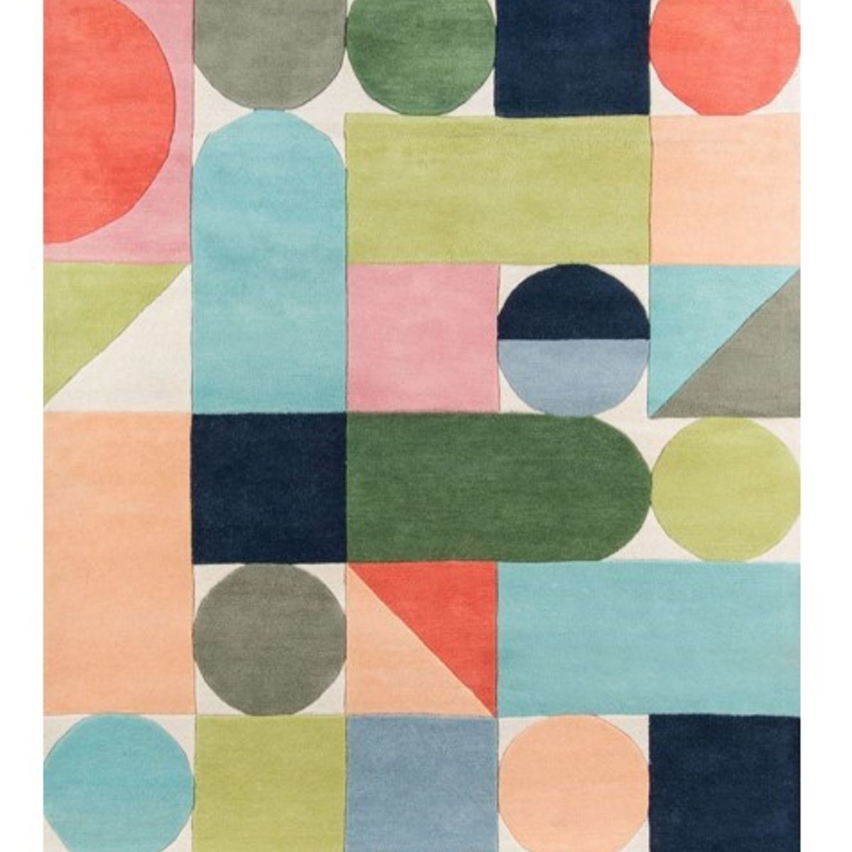 NATHAN - Alfombra Infantil de Lana Colores 168x107