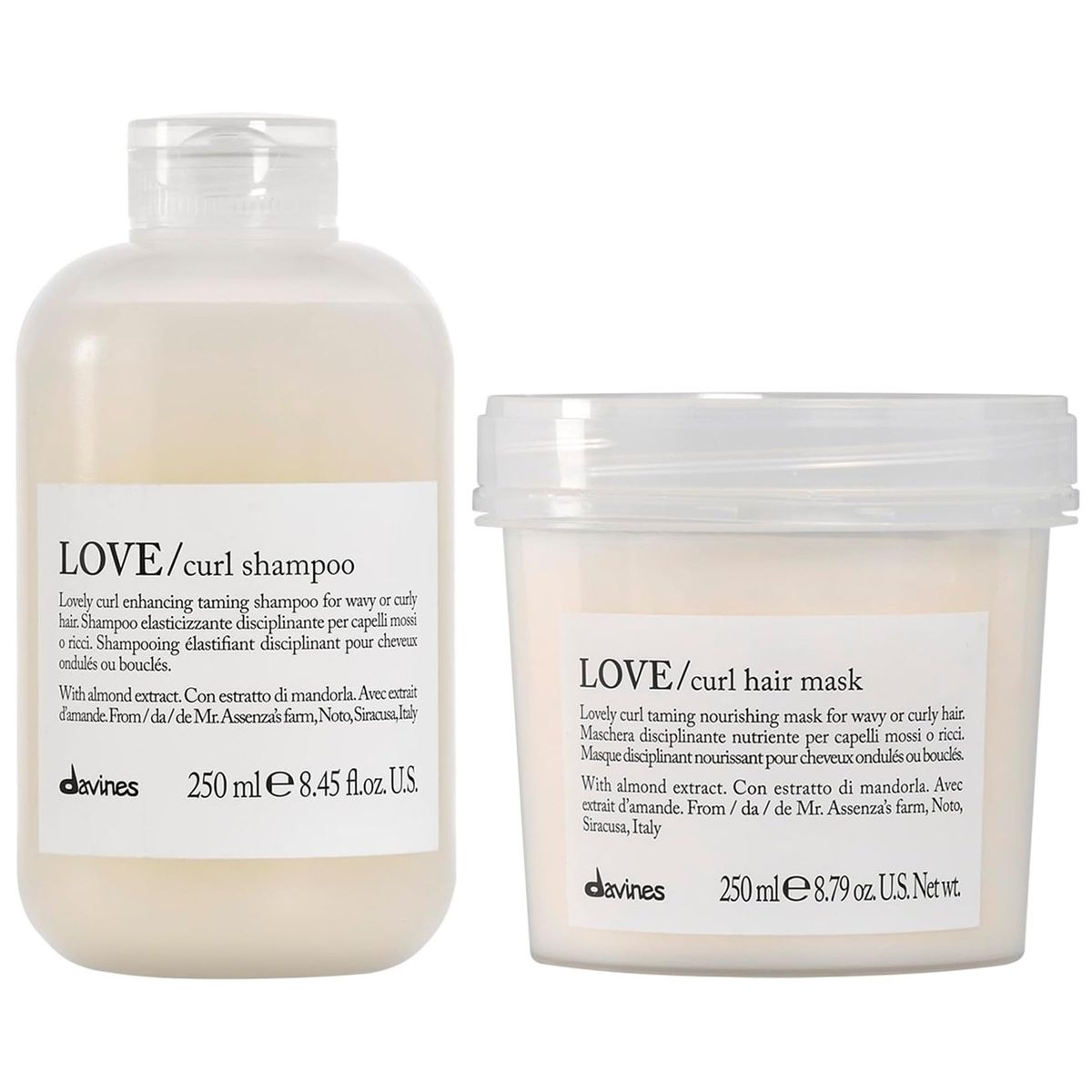DAVINES - Shampoo Elastizante 250ml + Mascarilla Davines Love Curl