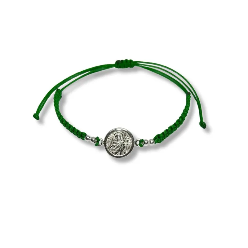 SANTORAL - Pulsera San Judas - Hilo y Plata