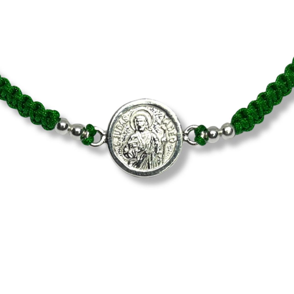 SANTORAL - Pulsera San Judas - Hilo y Plata