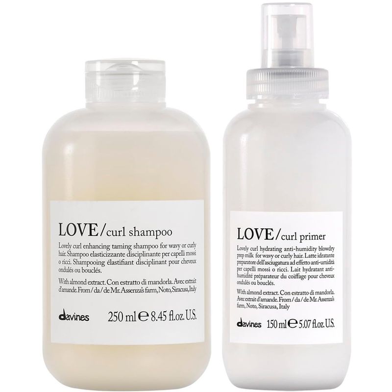 DAVINES - Shampoo Elastizante 250ml + Primer Protector Térmico Davines Love Curl