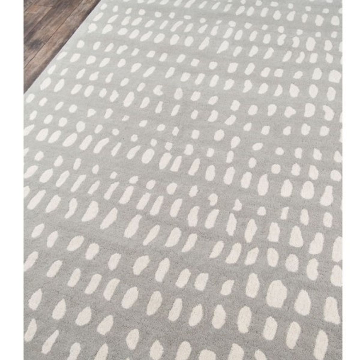 NATHAN - Alfombra Infantil de Lana Gris 168x107