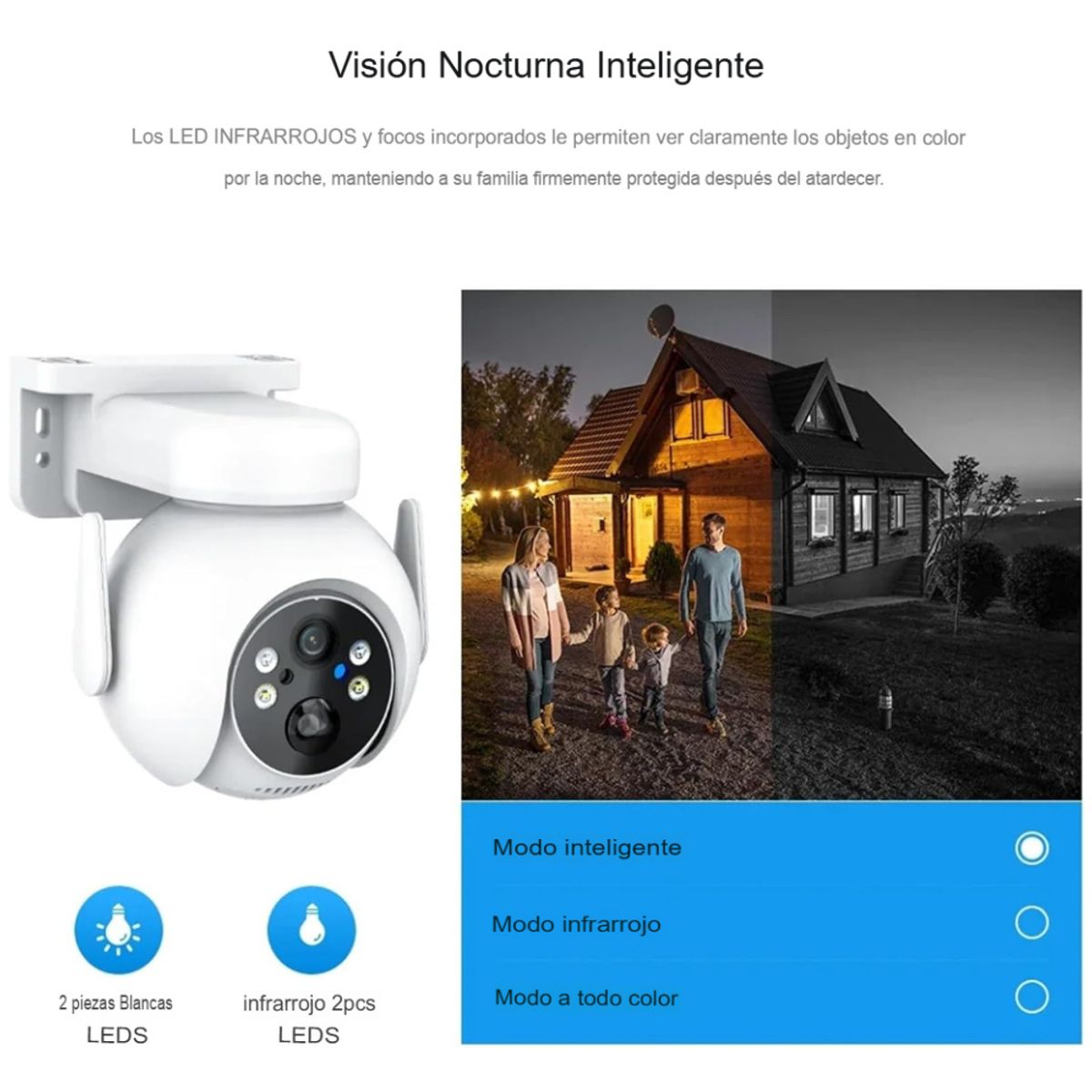 SEISA - Cámara De Seguridad Al Aire Libre Solar - Wifi acceso remoto detección AI 4MP