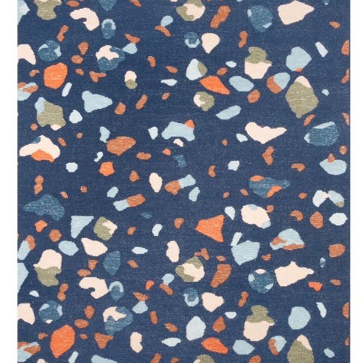 NATHAN - Alfombra Infantil de Lana Azul 168x107