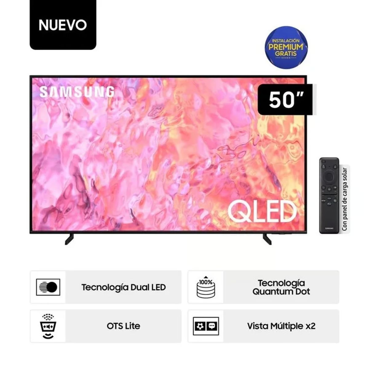 SAMSUNG - Televisor Samsung QLED 50” Smart TV 4K QN50Q60CAGXPE