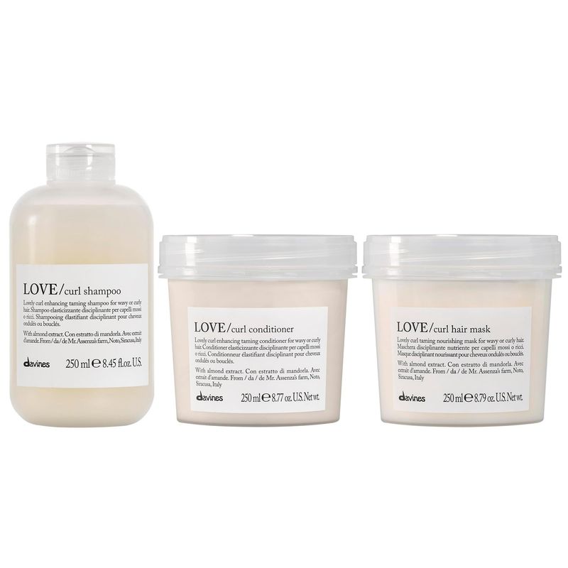 DAVINES - Shampoo 250ml + Acondicionador + Mascarilla Davines Love Curl