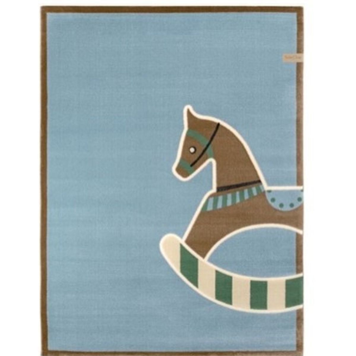 NATHAN - Alfombra Infantil Azul Caballo 175x115