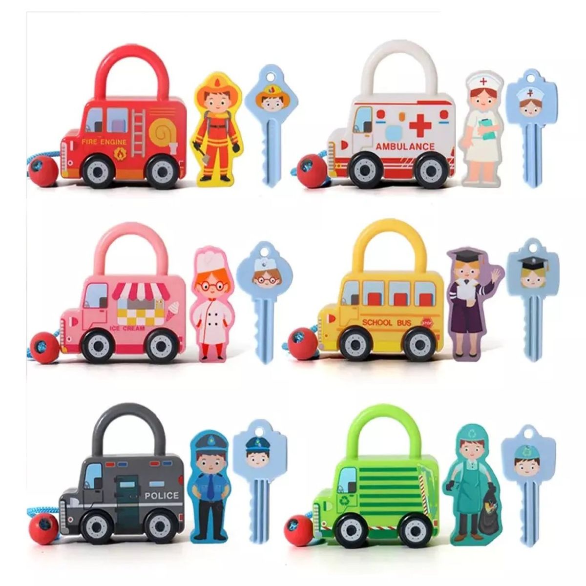 GENERICO - Carros Didácticos de Profesiones con Cerradura