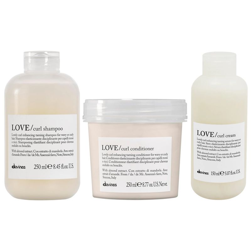 DAVINES - Shampoo Elastizante 250ml + Acondicionador + Crema Davines Love Curl