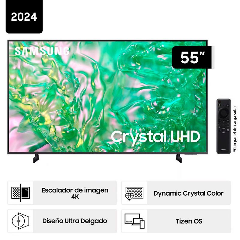 SAMSUNG - TELEVISOR SAMSUNG CRYSTAL 55 UHD 4K SMART TV UN55DU8000GXPE