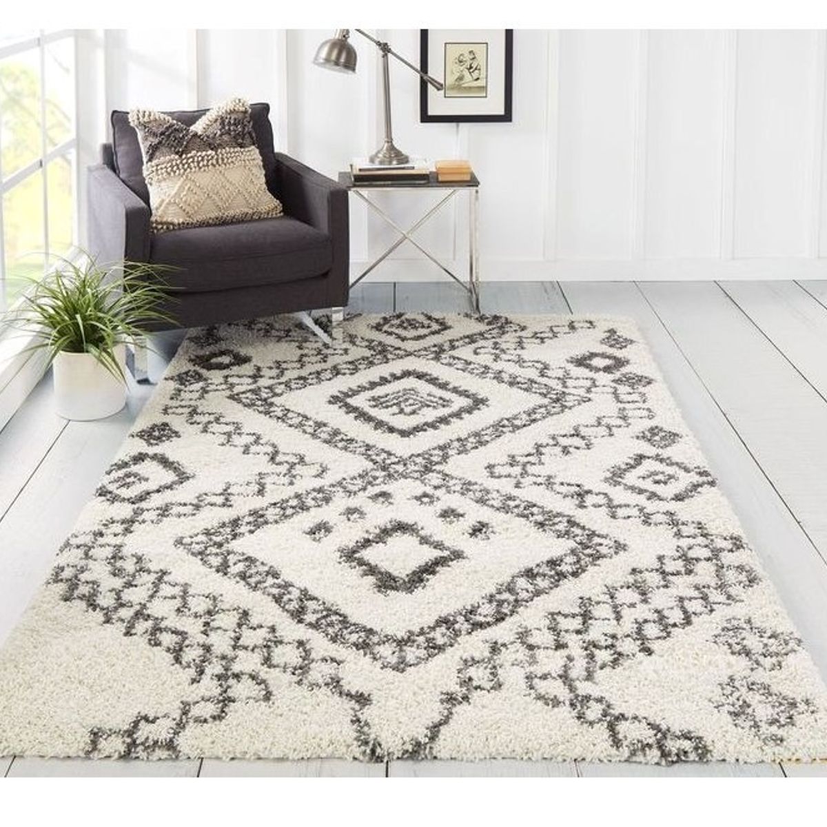 NATHAN - Alfombra Infantil Blanca 229x161