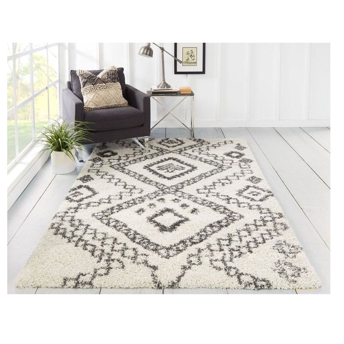 NATHAN - Alfombra Infantil Blanca 229x161