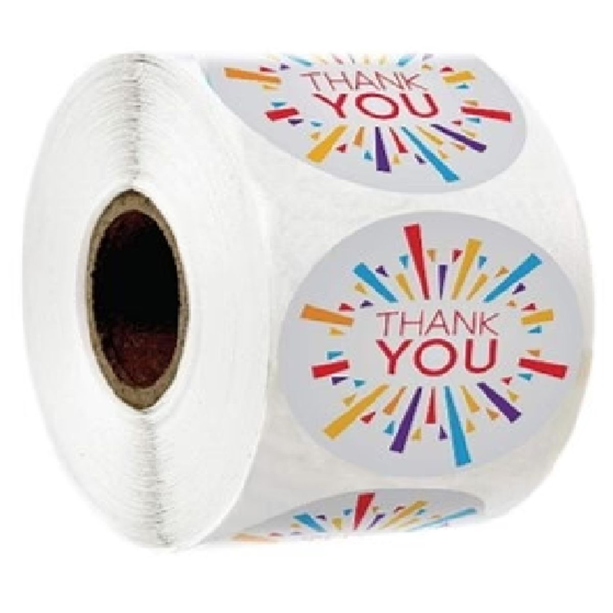 GENERICO - 100 stickers en rollo thank you, gracias 13