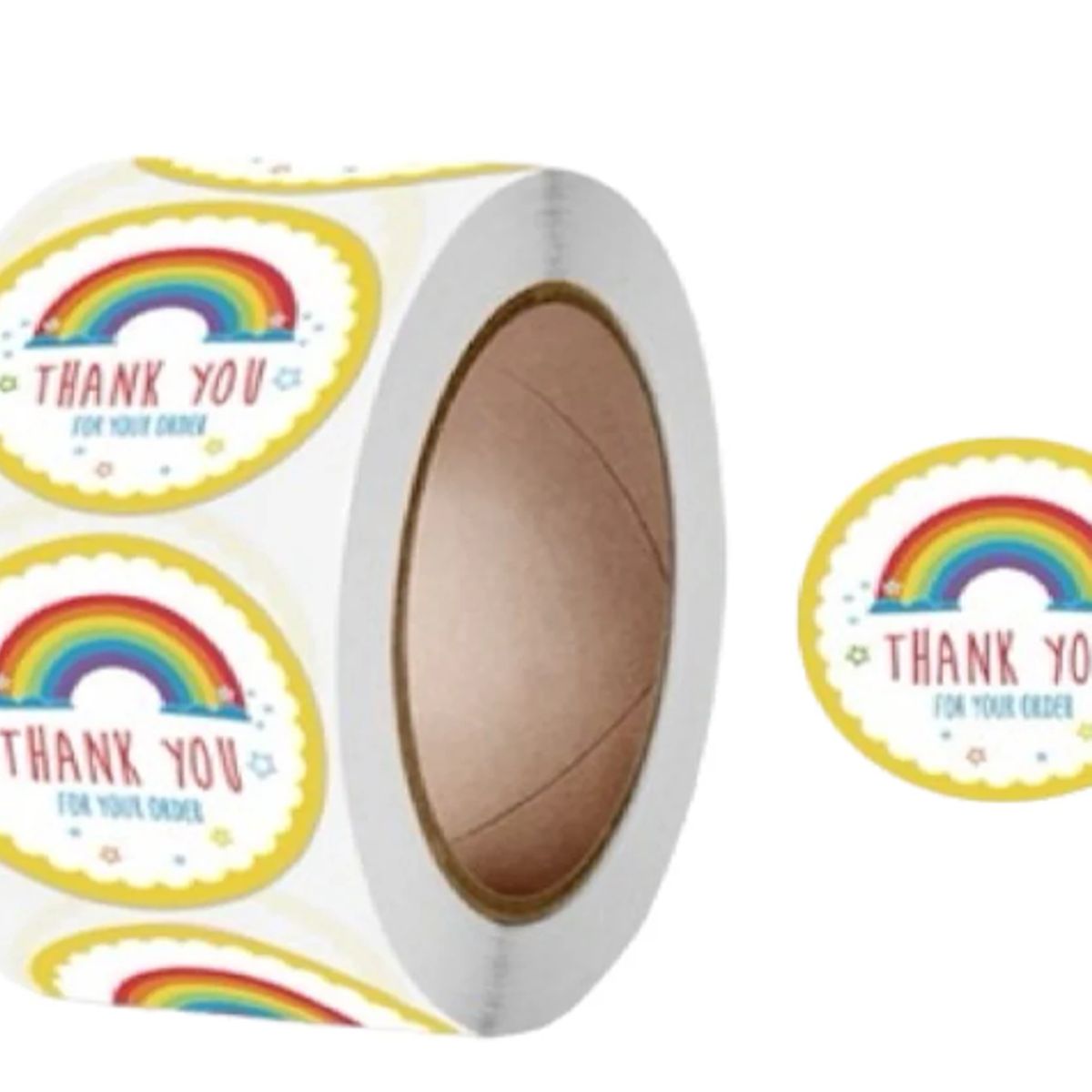 GENERICO - 100 stickers en rollo thank you, gracias 15