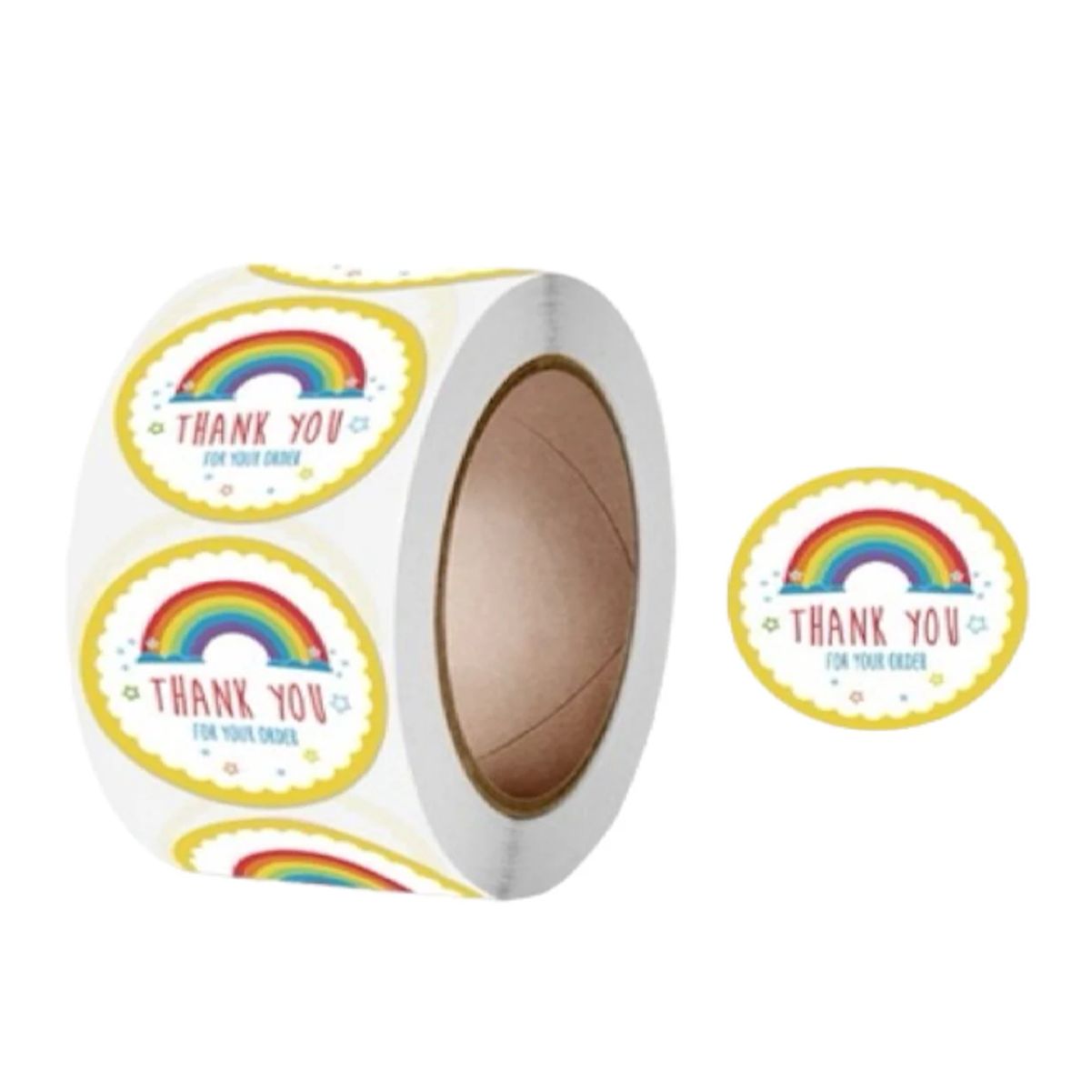 GENERICO - 100 stickers en rollo thank you, gracias 15