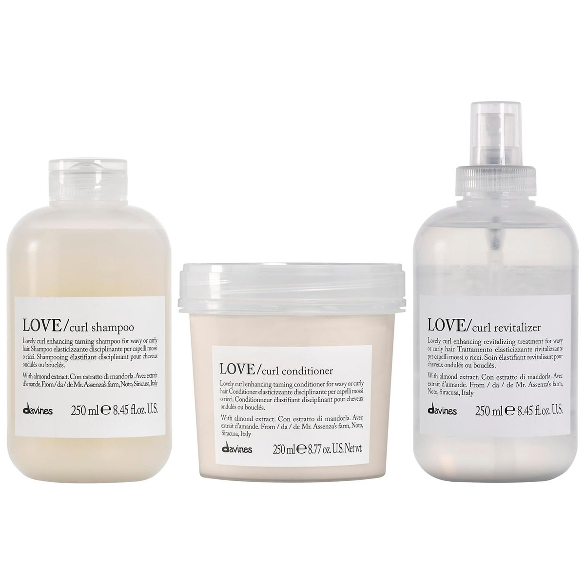 DAVINES - Shampoo Elastizante + Acondicionador + Revitalizer Davines Love Curl