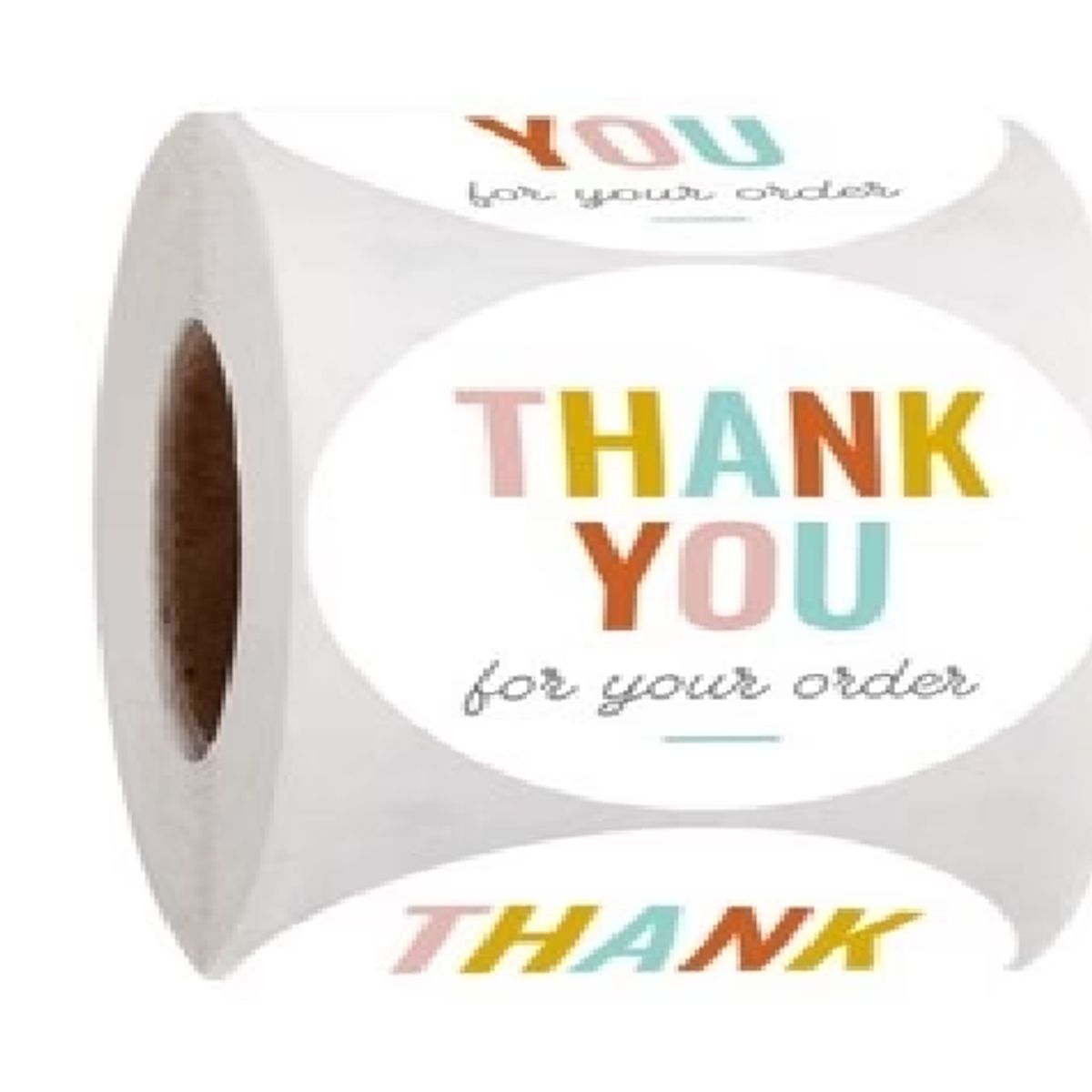 GENERICO - 100 stickers en rollo thank you, gracias 16