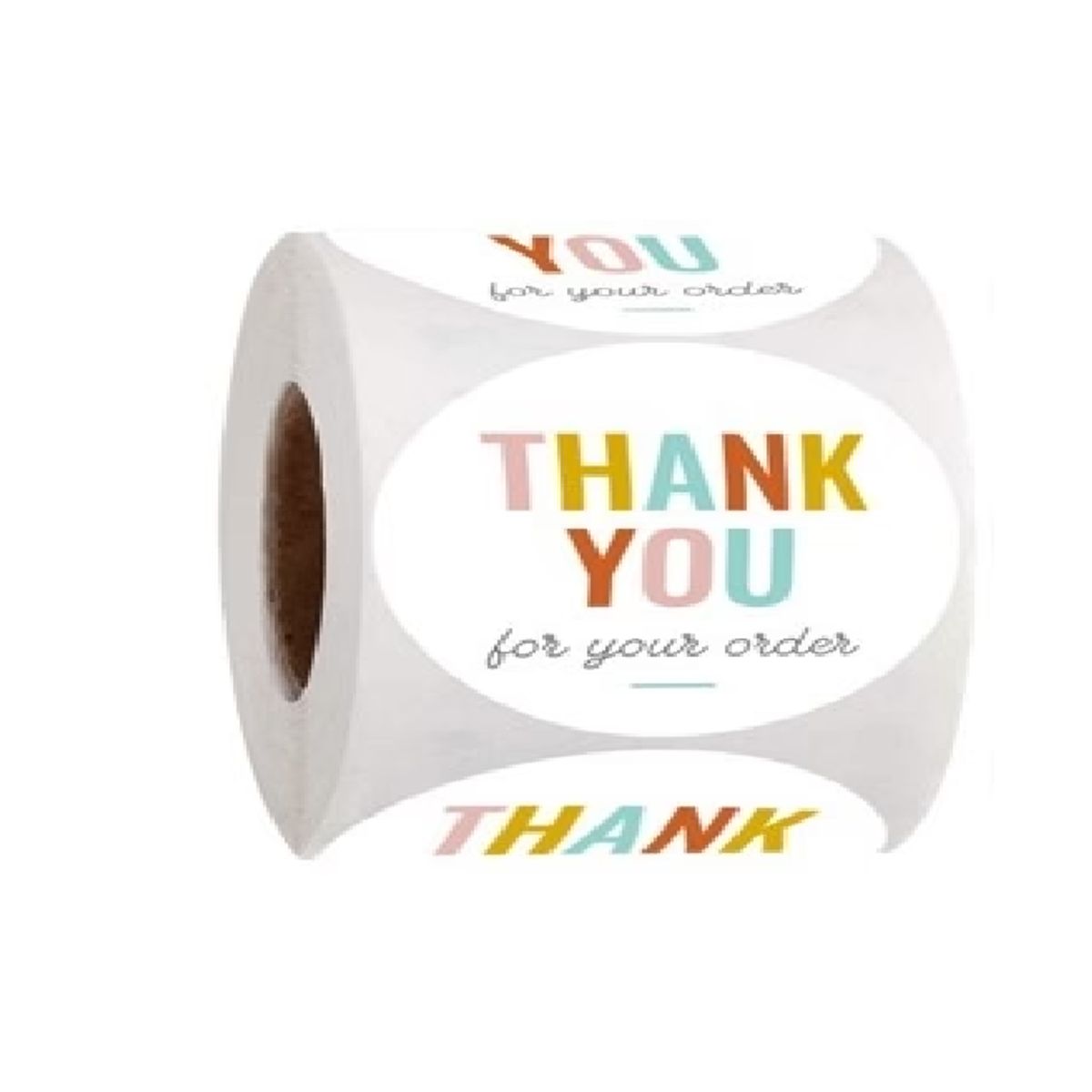 GENERICO - 100 stickers en rollo thank you, gracias 16