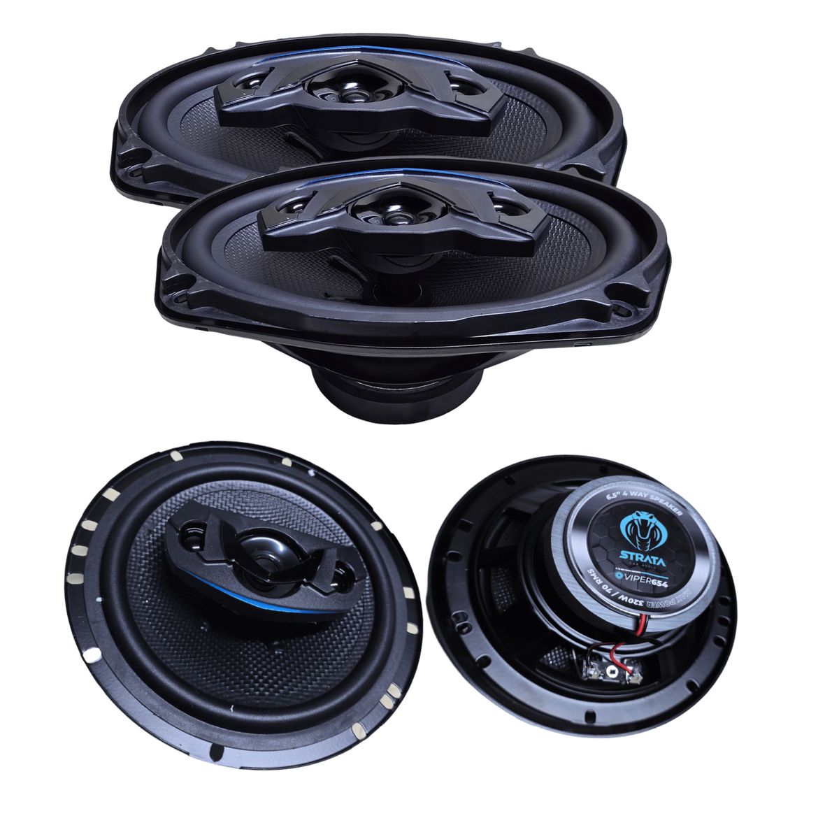STRATA - Combo Parlantes Ovalado 4vias 6x9 450W+Redondos 6-5pulg 320W
