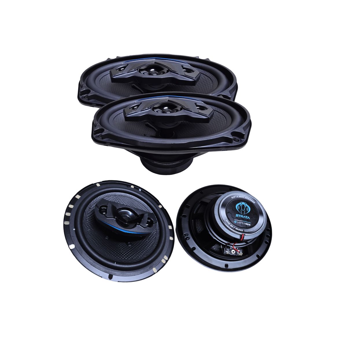 STRATA - Combo Parlantes Ovalado 4vias 6x9 450W+Redondos 6-5pulg 320W