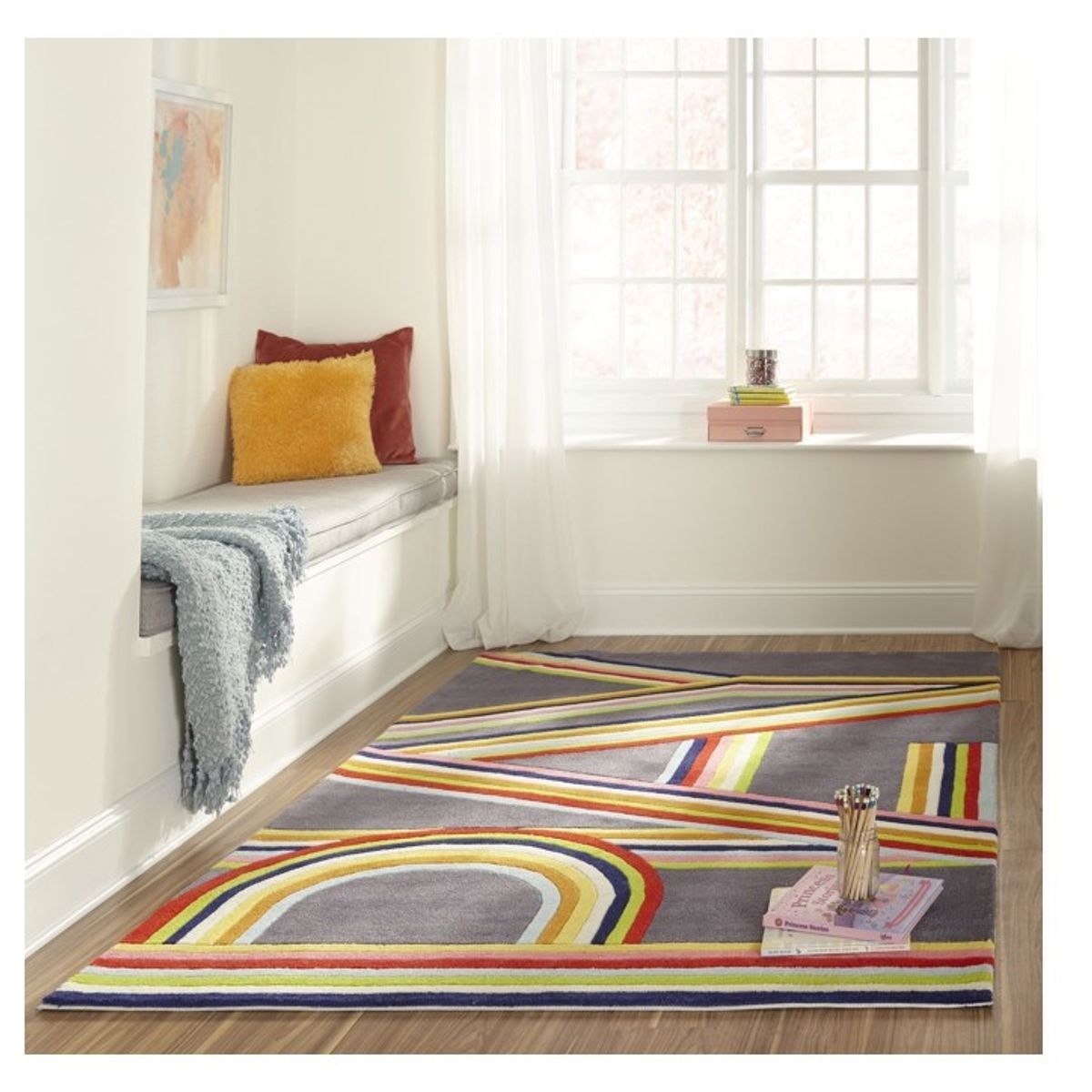 NATHAN - Alfombra Infantil Play Gris 183x122